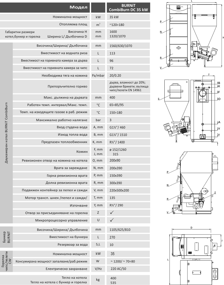 технические характеристики Combi_Burnit