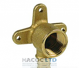 Угловой фитинг 90 гр. с настенным креплением 3/4PEX X 1/2F CRV G.QEST GIACOMINI 3/4