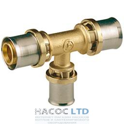 Т-образный фитинг-переходник для труб GIACOTHERM, GIACOFLEX, никелированный GIACOMINI (32х3)х(26х3)х(26х3)