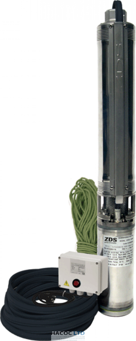 Скважинный насос ZDS QS4X.8-17 + пульт