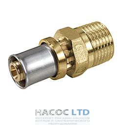 Прямой фитинг с внешней резьбой для труб GIACOTHERM, GIACOFLEX, никелированный 20Х2, GIACOMINI 3/4